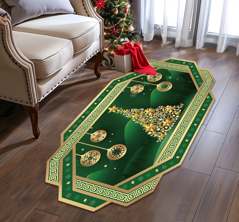 alfombra navideña c117 por 170 cm