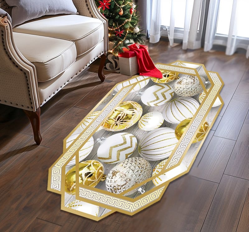 alfombra navideña c117 por 170 cm