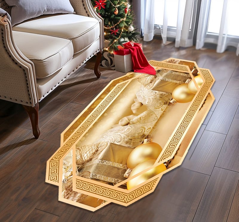 alfombra navideña c117 por 170 cm