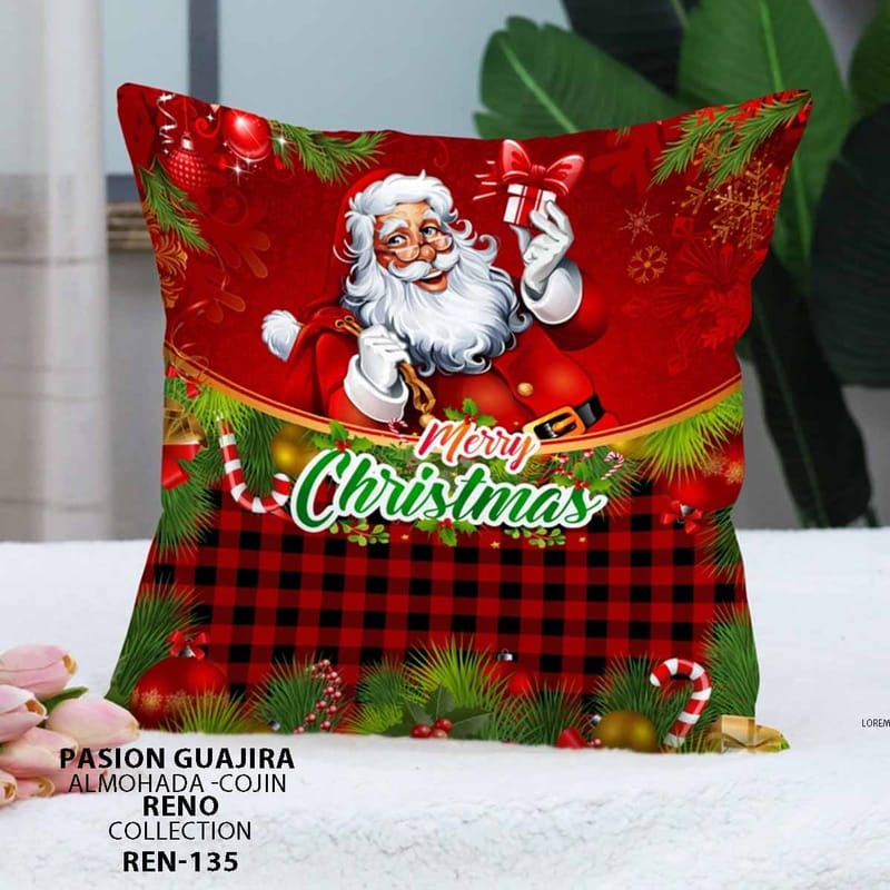 cojin navideño si nluz