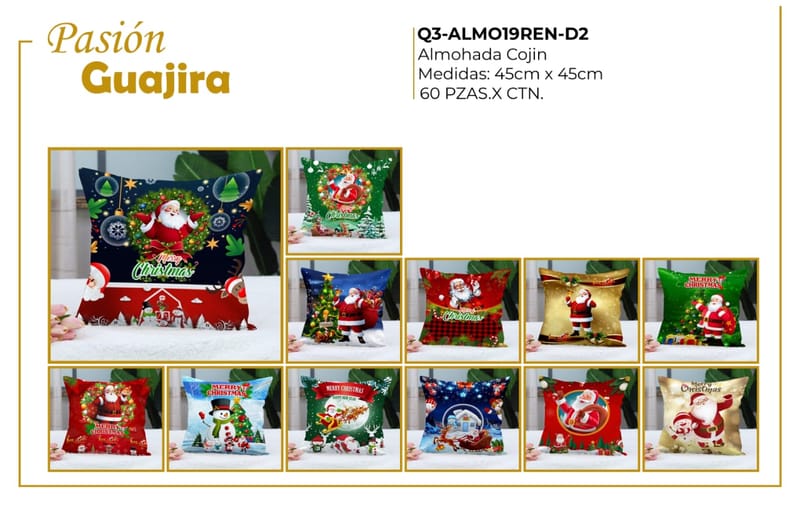 cojin navideño si nluz