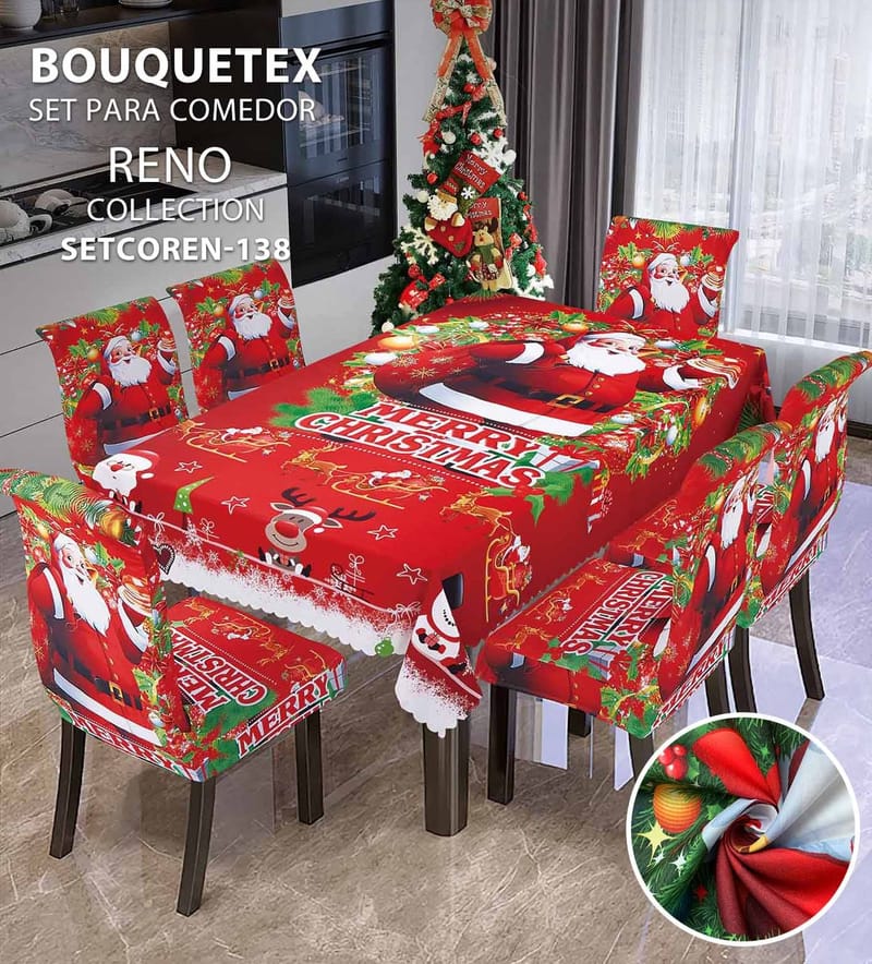 forro demesa y de silla navidad