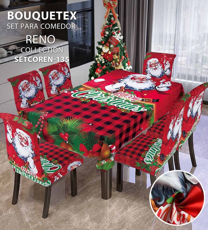 forro demesa y de silla navidad