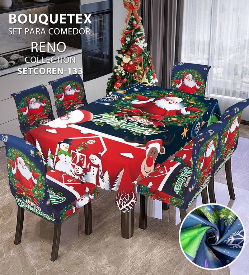 forro demesa y de silla navidad