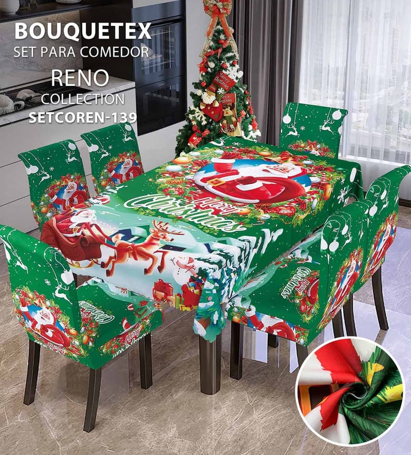 forro demesa y de silla navidad