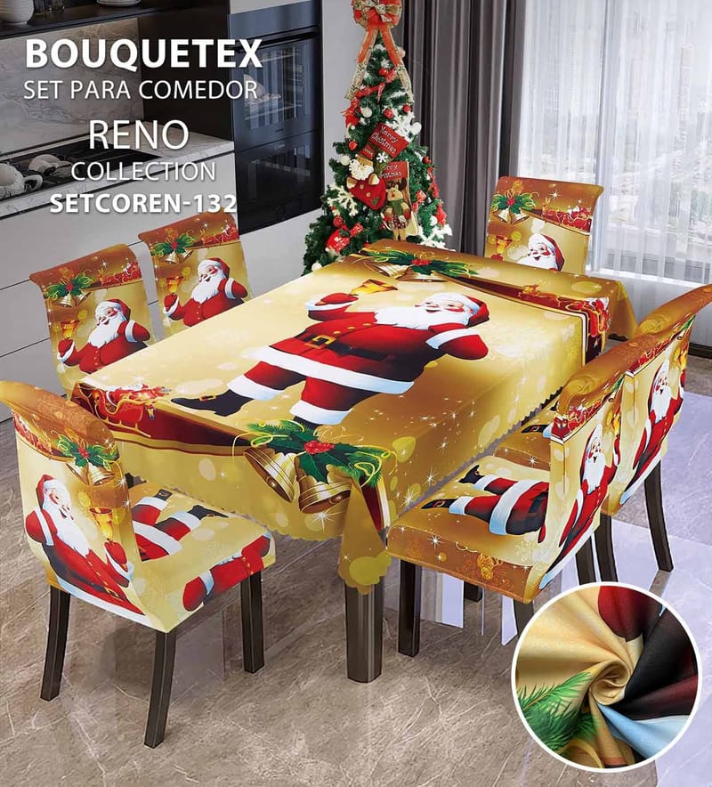 forro demesa y de silla navidad