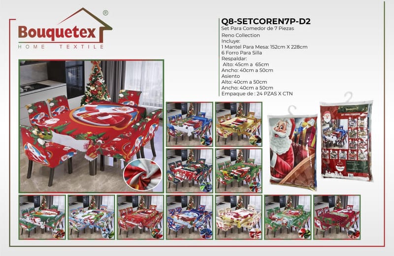 forro demesa y de silla navidad
