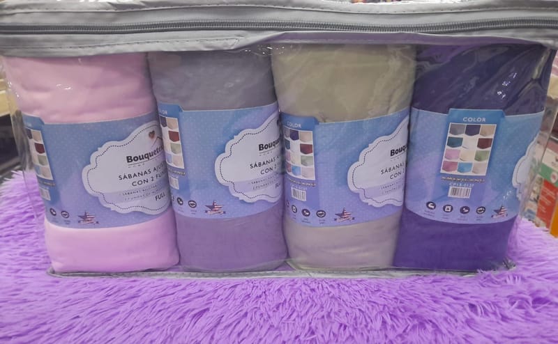 trae 4 sabanas ajustables 8 fundas