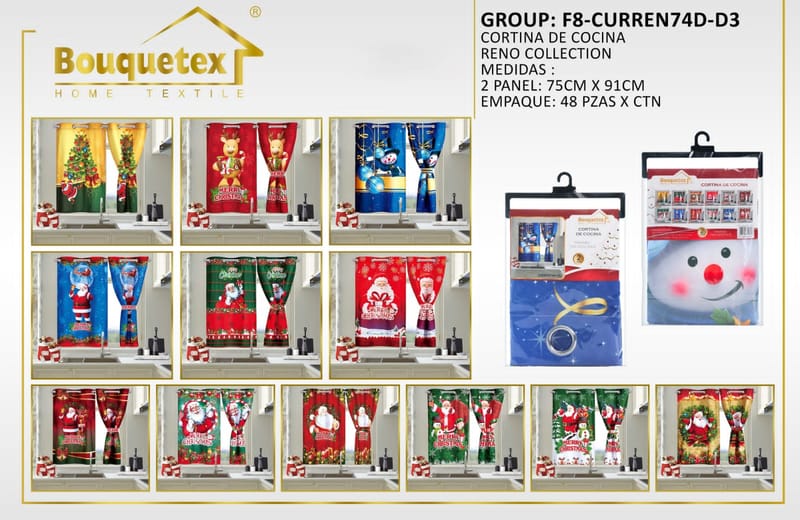 cortina navidad cocina