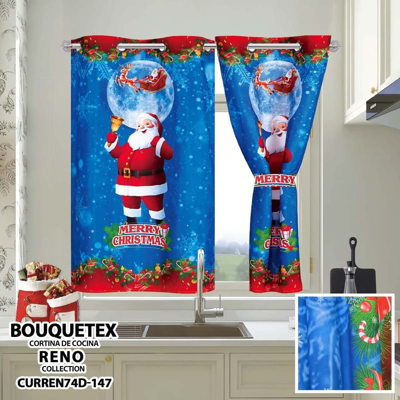 cortina navidad cocina