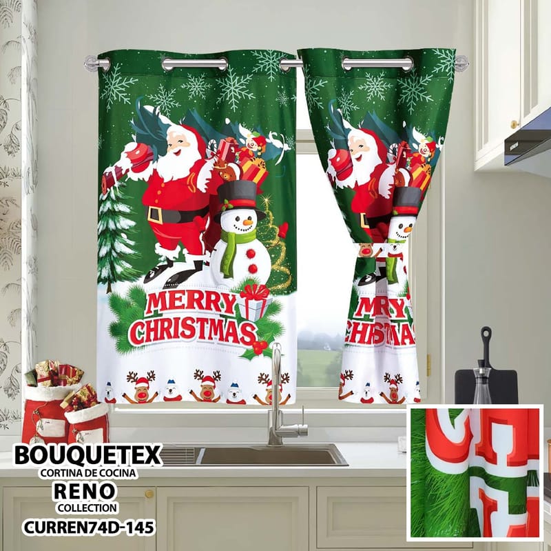 cortina navidad cocina