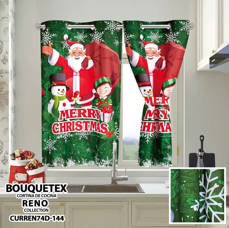 cortina navidad cocina