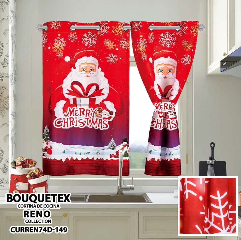 cortina navidad cocina