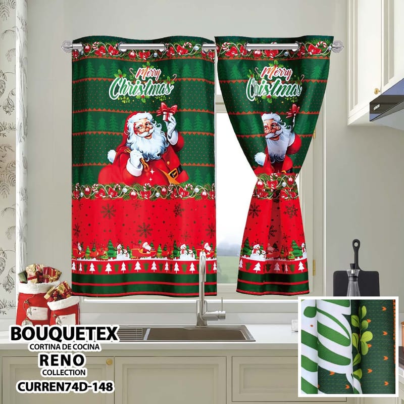 cortina navidad cocina