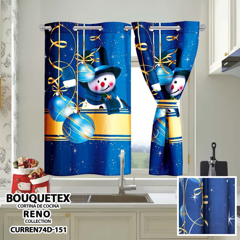 cortina navidad cocina