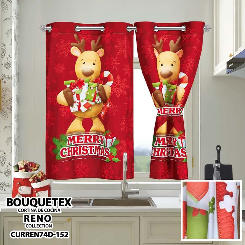 cortina navidad cocina