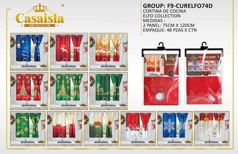 cortina navideña cocina