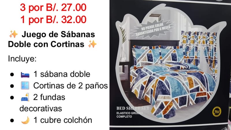 SABANAS CASA ROSADA CON CORTINAS
