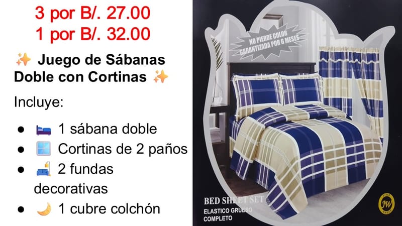 SABANAS CASA ROSADA CON CORTINAS