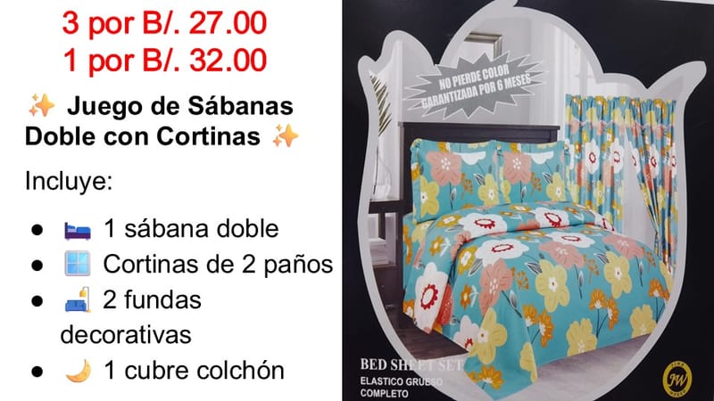 SABANAS CASA ROSADA CON CORTINAS