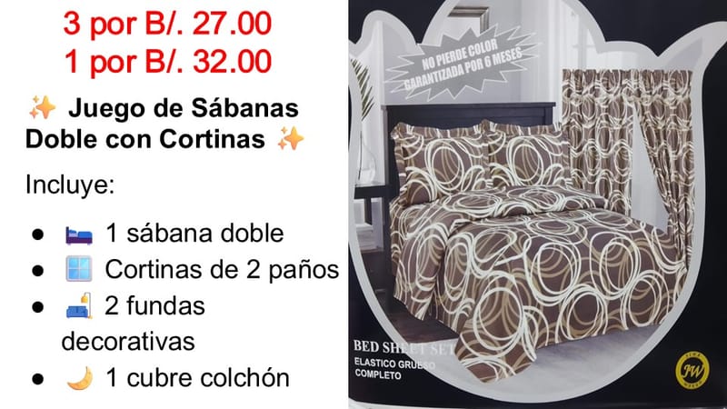 SABANAS CASA ROSADA CON CORTINAS