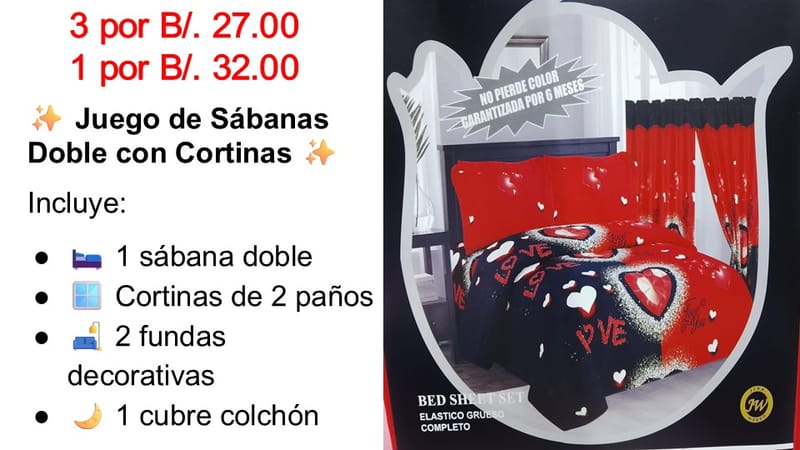 SABANAS CASA ROSADA CON CORTINAS