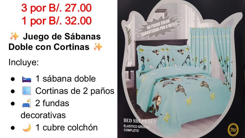SABANAS CASA ROSADA CON CORTINAS