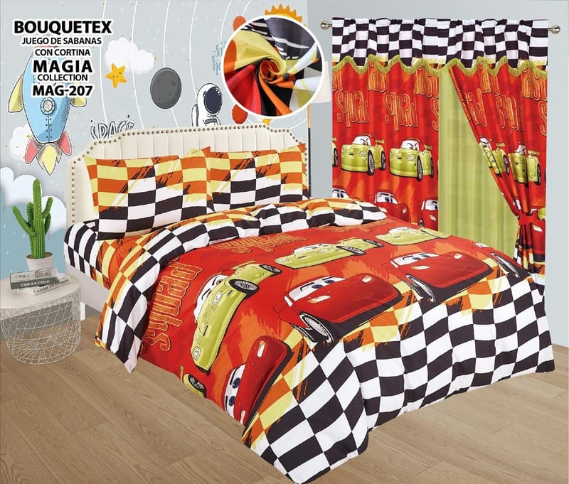 SABANAS TWIN CON CORTINAS