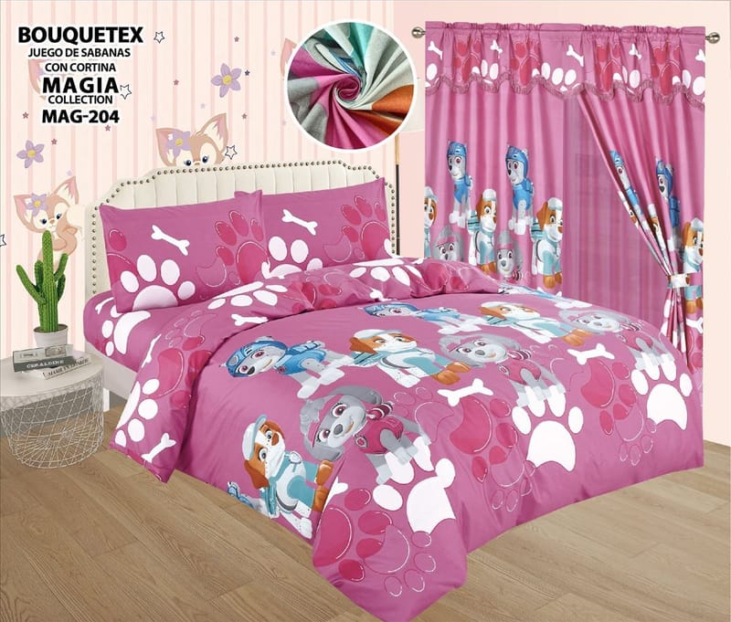 SABANAS TWIN CON CORTINAS