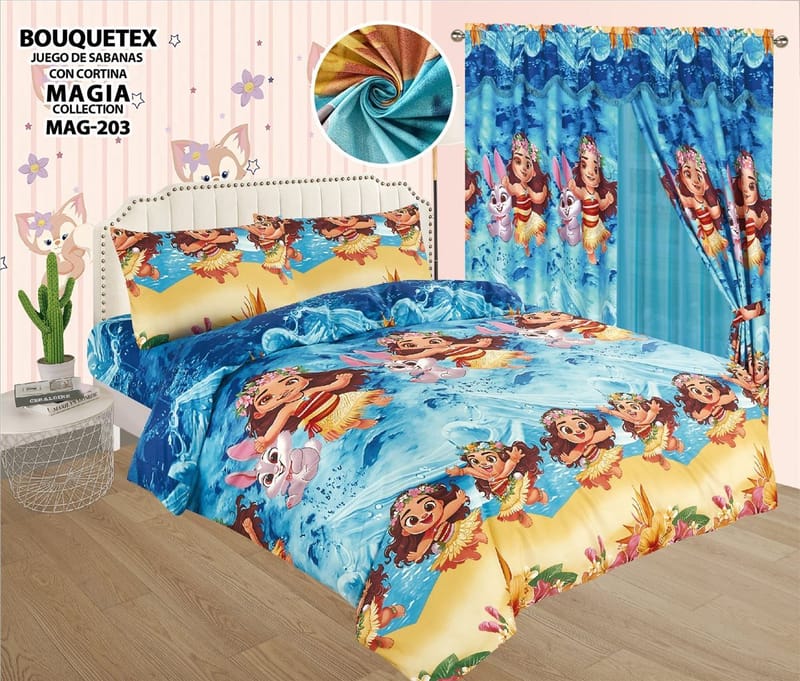 SABANAS TWIN CON CORTINAS