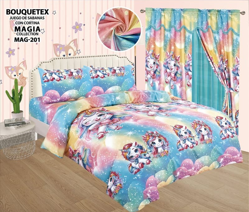 SABANAS TWIN CON CORTINAS