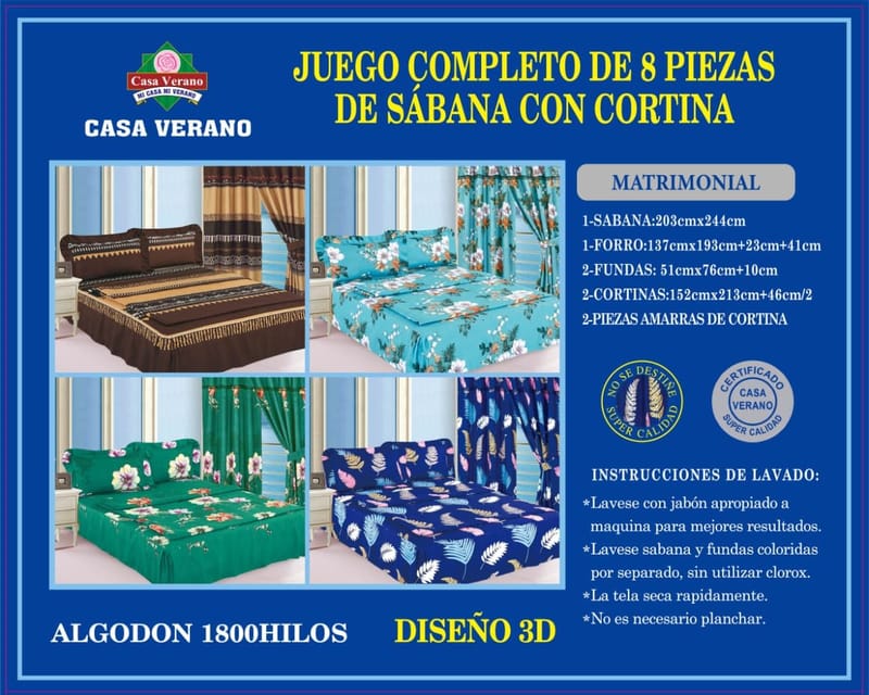 SABANAS CON CORTINAS