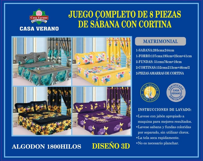 SABANAS CON CORTINAS