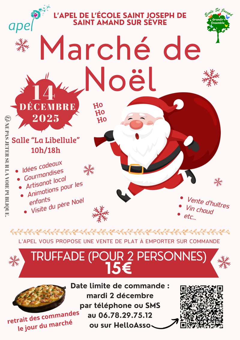 Marché de Noël Saint Amant sur Sèvre