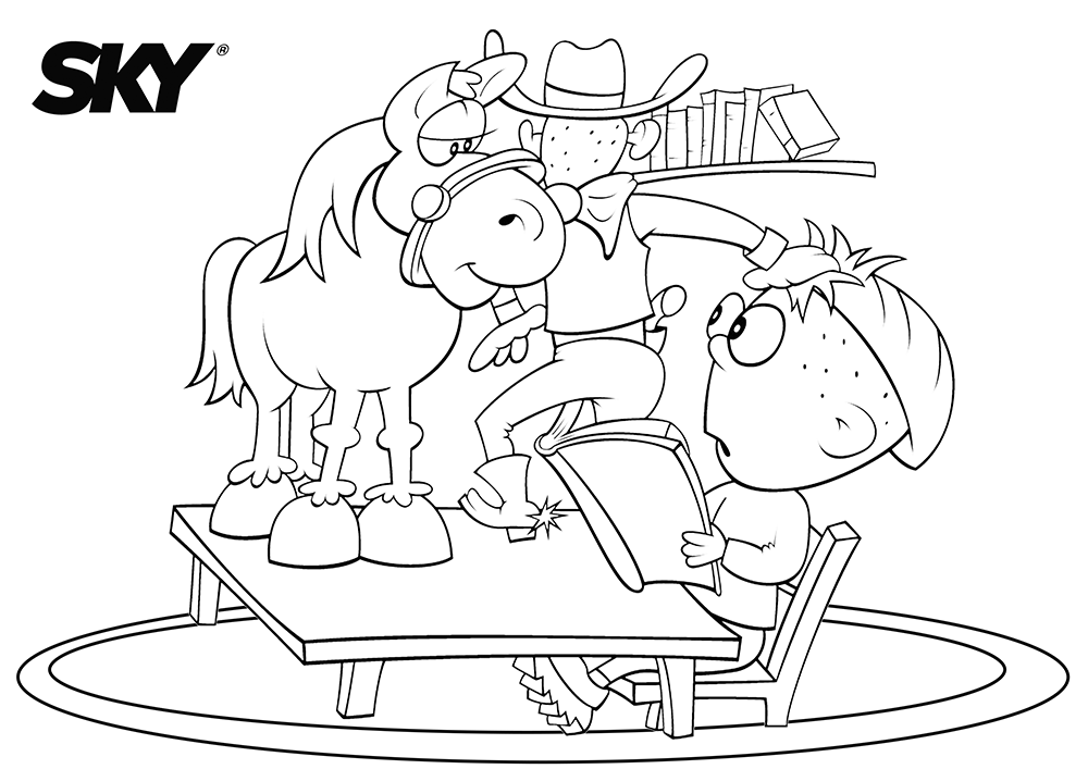 Desenhos para Colorir - Área Infantil - Estande Sky