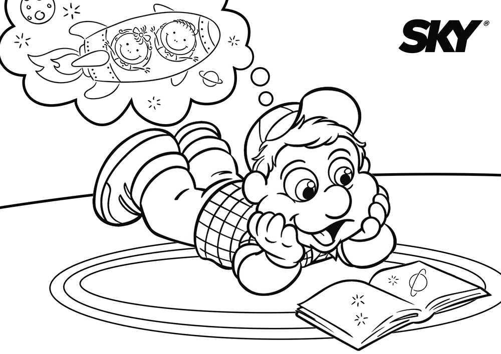 Desenhos para Colorir - Área Infantil - Estande Sky