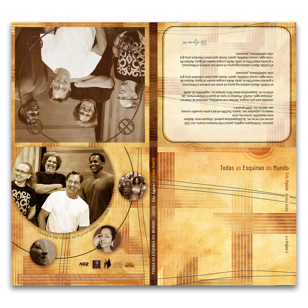 CAPA DO ALBÚM E ARTES PARA ENCARTE