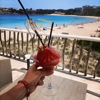 Arena beach club, Arenal d'en Castell.  Very nice fish & great service.