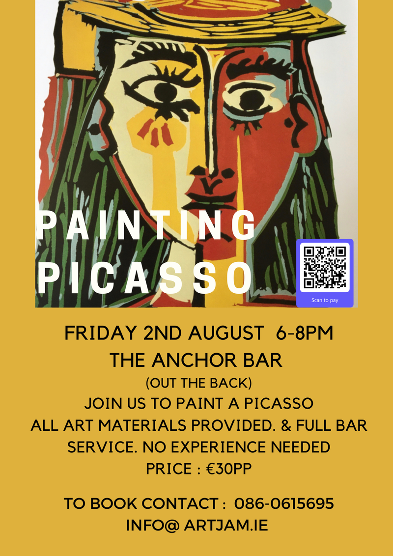 PAINTING PICASSO FRIDAY 2ND AUGUST 6-8PM
