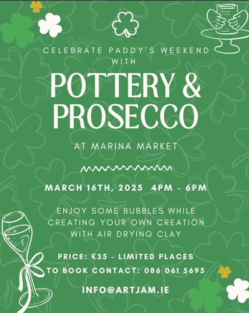 Marina Market 16 March Pottery & Prosecco