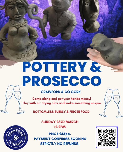 Pottery & Prosecco at Crawfords & Co, Cork
