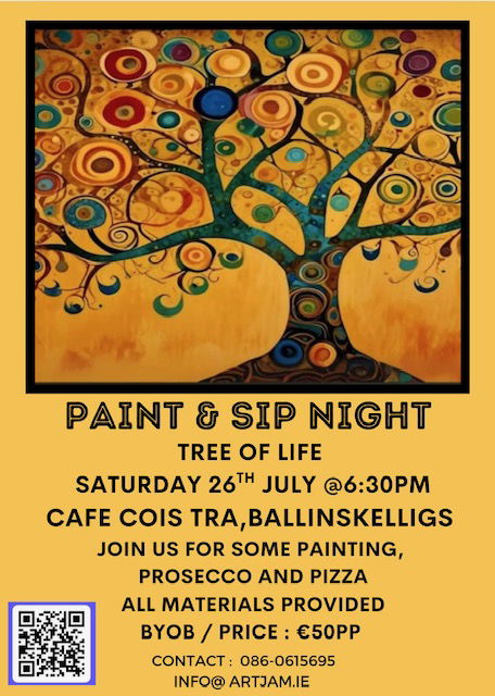 PAINT, PROSECCO & PIZZA @ CAFE COIS TRA 26TH JULY