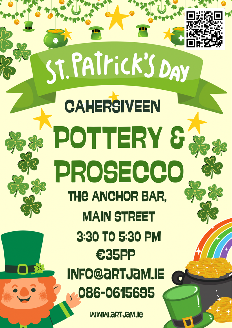 ST PATRICKS DAY POTTERY & PROSECCO