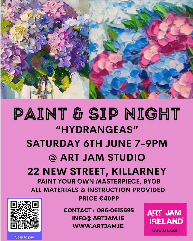 PAINT & SIP HYDRANGEAS 6 JUNE