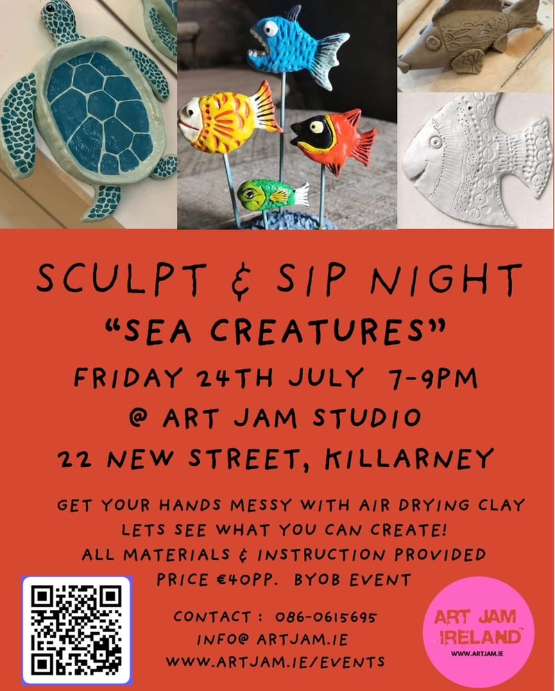 SCULPT & SIP SEA CREATURES - 24 JULY