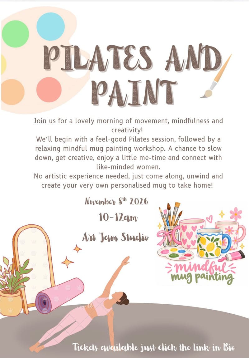PILATES & PAINT MORNING   - SUNDAY 8TH NOVEMBER