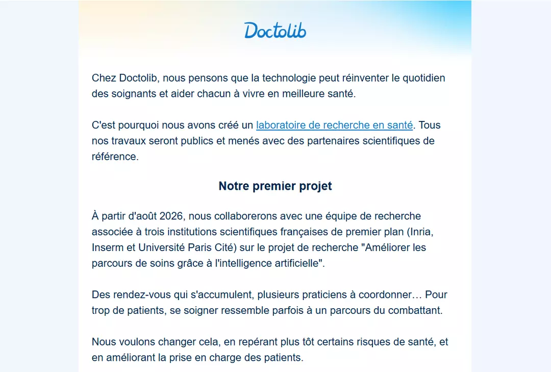 Doctolib utilise vos données de santé pour entraîner son IA médicale : comment protéger votre vie privée