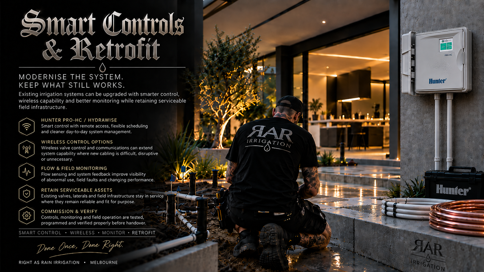 Smart Irrigation Controls & Retrofit | Right As Rain Melbourne