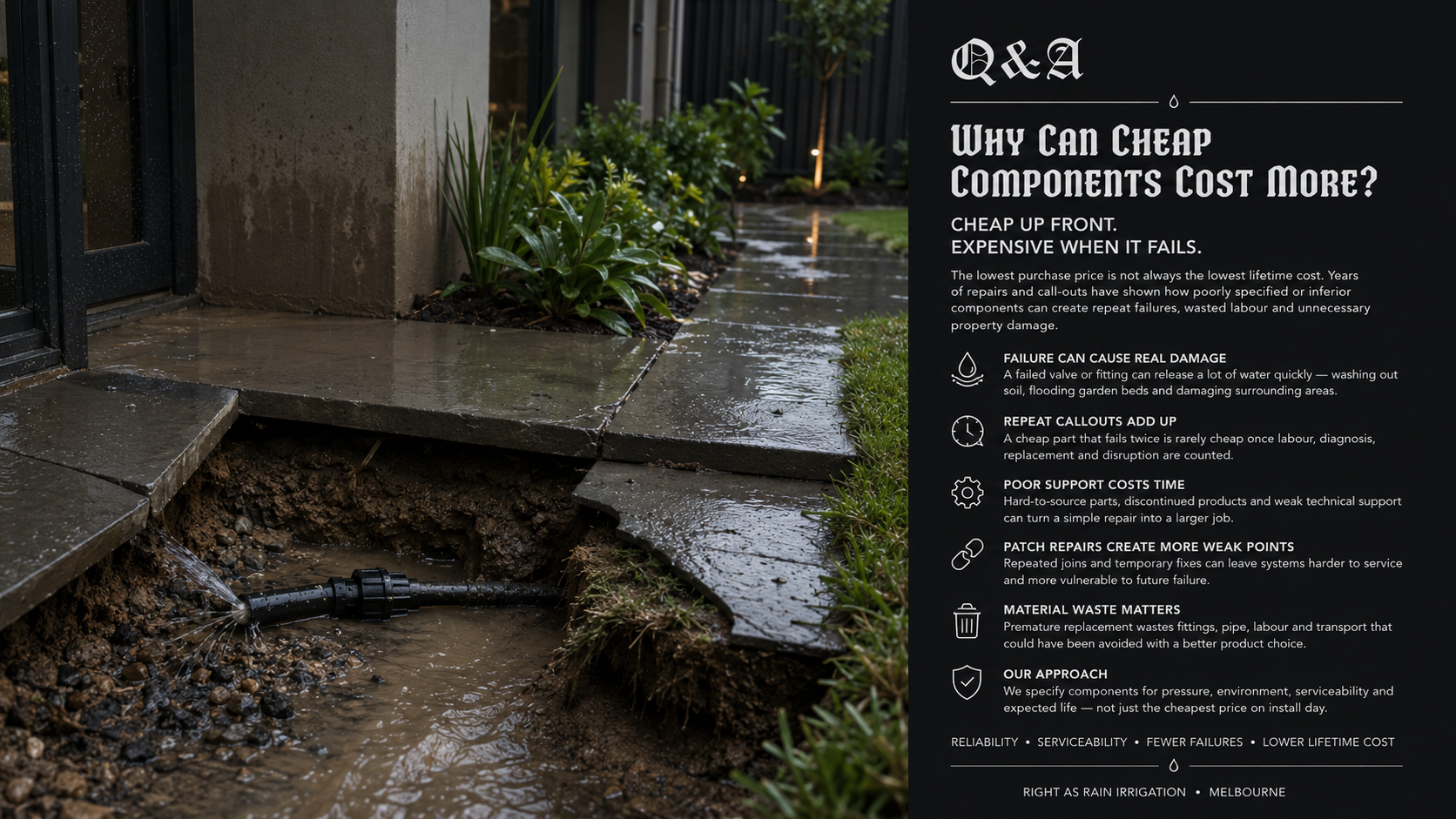 Why Cheap Irrigation Components Can Cost More | Melbourne Irrigation