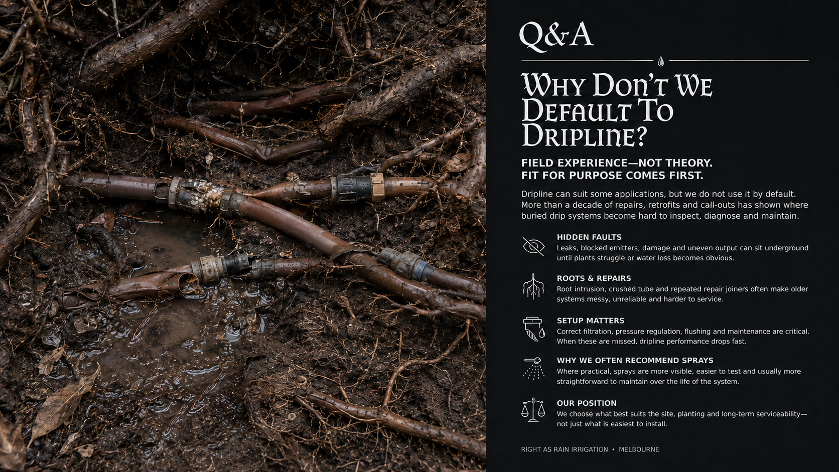 Why We Don't Default to Dripline, Fit for Purpose Irrigation Melbourne